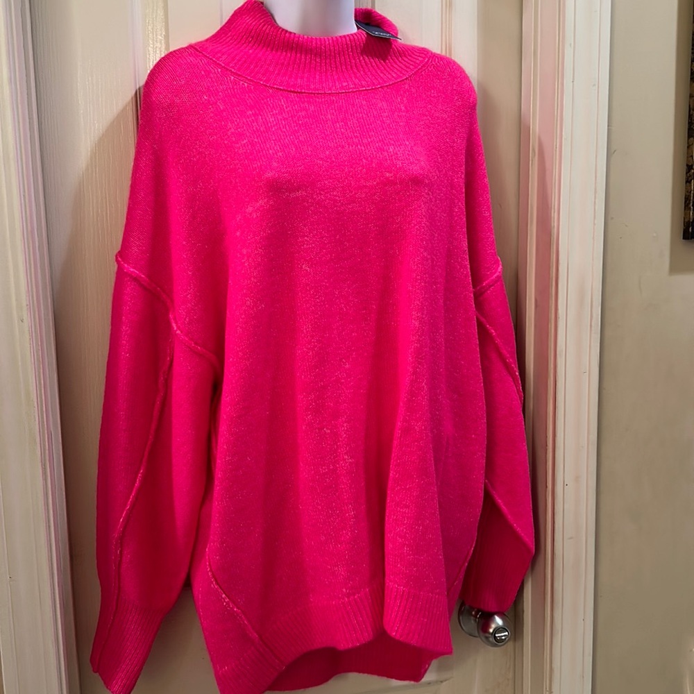 Hot Pink tunic sweater